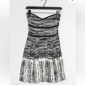 Lined strapless w/ corset mini cocktail dress